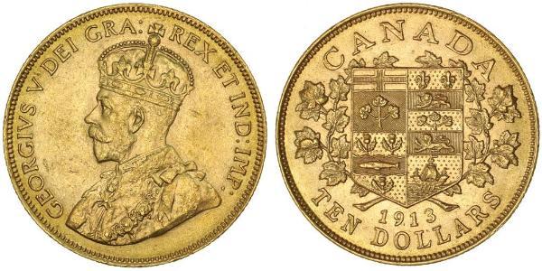 10 Долар Канада Золото Георг V (1865-1936)