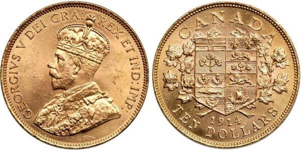 10 Долар Канада Золото Георг V (1865-1936)
