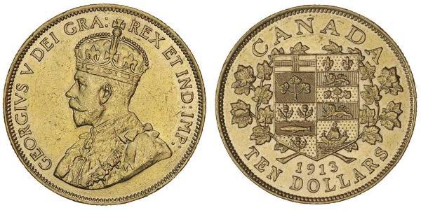10 Долар Канада Золото Георг V (1865-1936)