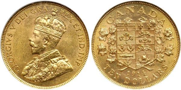 10 Долар Канада Золото Георг V (1865-1936)