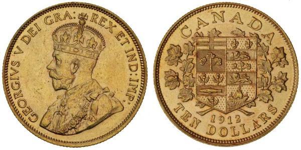 10 Долар Канада Золото Георг V (1865-1936)