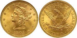 10 Долар США (1776 - ) Золото 