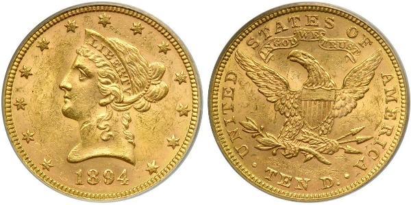 10 Долар США (1776 - ) Золото 