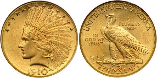 10 Долар США (1776 - ) Золото 