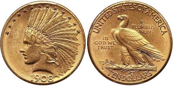 10 Долар США (1776 - ) Золото 