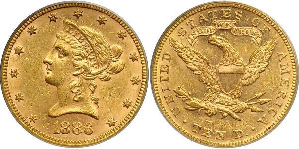 10 Долар США (1776 - ) Золото 