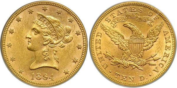 10 Долар США (1776 - ) Золото 
