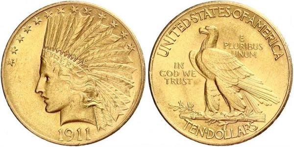 10 Долар США (1776 - ) Золото 