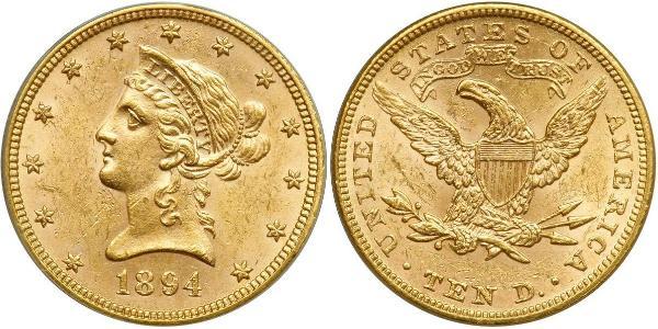 10 Долар США (1776 - ) Золото 