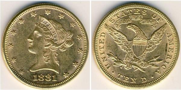 10 Долар США (1776 - ) Золото 
