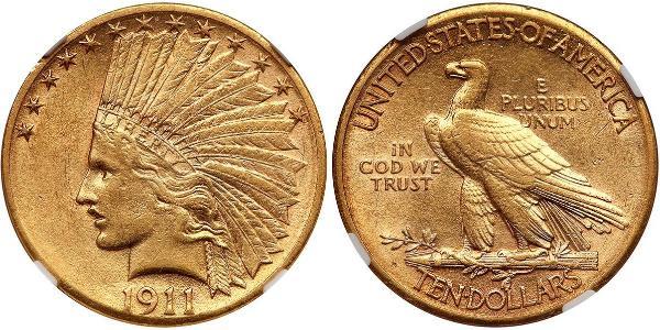 10 Долар США (1776 - ) Золото 