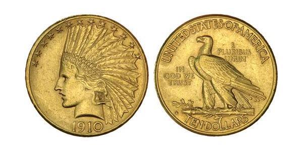 10 Долар США (1776 - ) Золото 