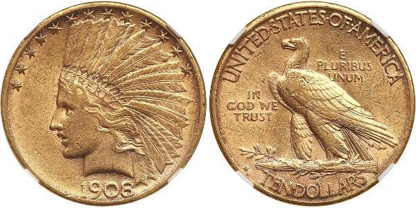 10 Долар США (1776 - ) Золото 