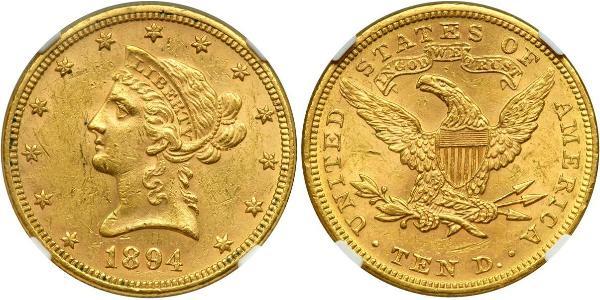 10 Долар США (1776 - ) Золото 