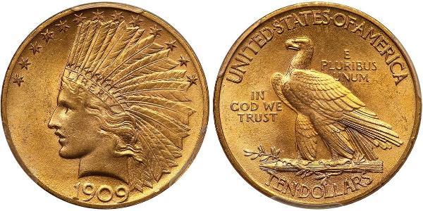 10 Долар США (1776 - ) Золото 