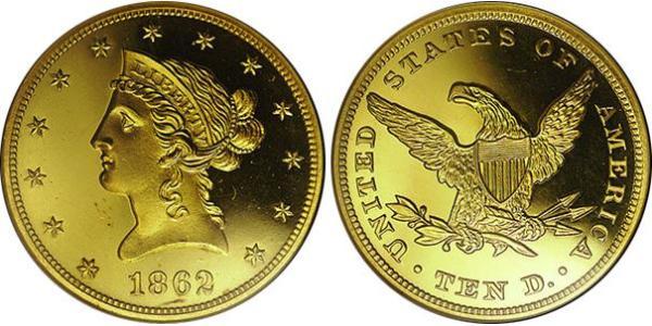 10 Долар США (1776 - ) Золото 