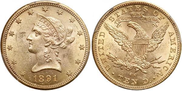10 Долар США (1776 - ) Золото 