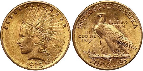 10 Долар США (1776 - ) Золото 