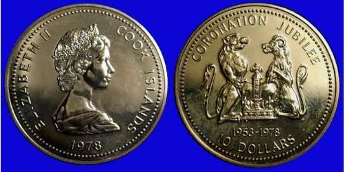 10 Долар Острова Кука Нікель/Мідь Єлизавета II (1926-2022)