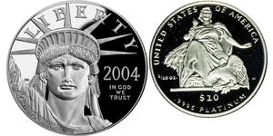 10 Долар США (1776 - ) Платина 
