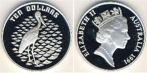10 Долар Австралія (1939 - ) Срібло 