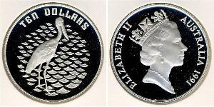 10 Долар Австралія (1939 - ) Срібло 