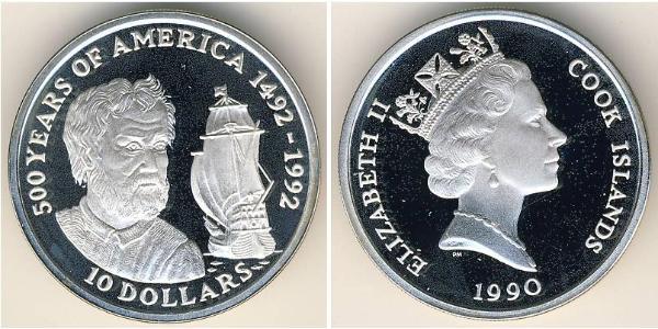 10 Долар Острова Кука Срібло Єлизавета II (1926-2022)