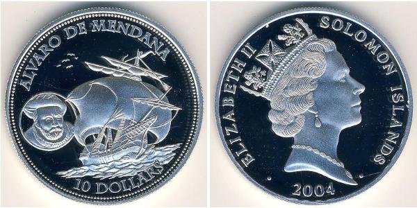 10 Долар Соломонові Острови Срібло Єлизавета II (1926-2022)