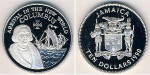 10 Долар Ямайка (1962 - ) Срібло 