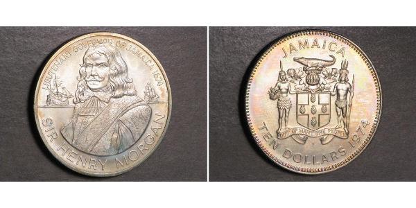 10 Долар Ямайка (1962 - ) Срібло Генрі Морган