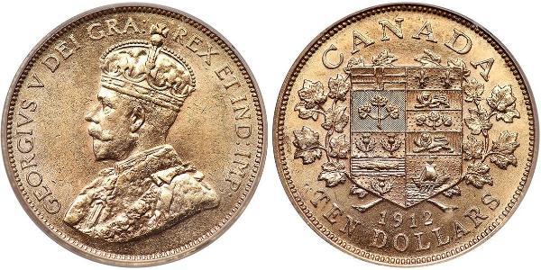10 Доллар Канада Золото Георг V (1865-1936)
