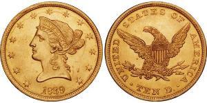 10 Доллар США (1776 - ) Золото 