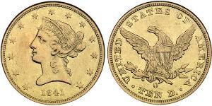 10 Доллар США (1776 - ) Золото 
