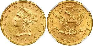 10 Доллар США (1776 - ) Золото 