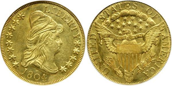 10 Доллар США (1776 - ) Золото 