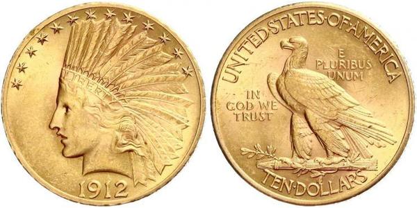 10 Доллар США (1776 - ) Золото 