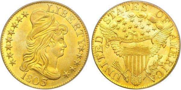 10 Доллар США (1776 - ) Золото 
