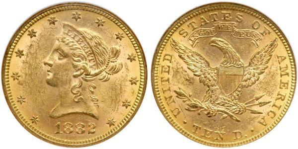 10 Доллар США (1776 - ) Золото 