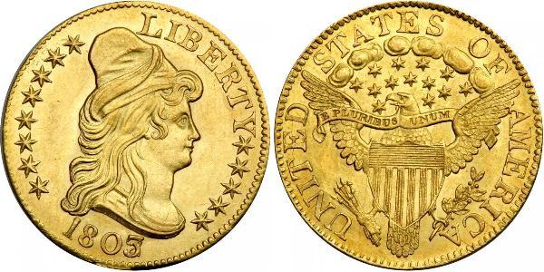 10 Доллар США (1776 - ) Золото 