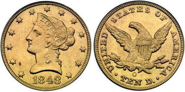 10 Доллар США (1776 - ) Золото 