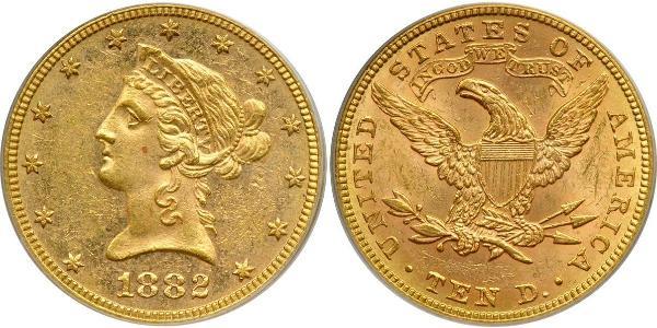 10 Доллар США (1776 - ) Золото 