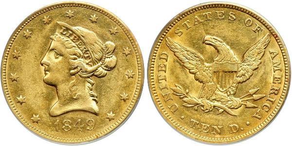 10 Доллар США (1776 - ) Золото 
