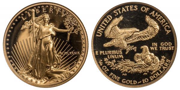 10 Доллар США (1776 - ) Золото 