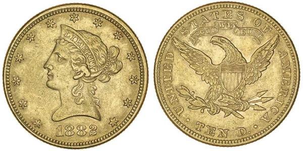 10 Доллар США (1776 - ) Золото 