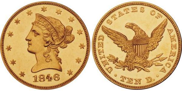 10 Доллар США (1776 - ) Золото 