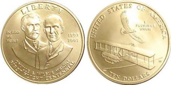 10 Доллар США (1776 - ) Золото 