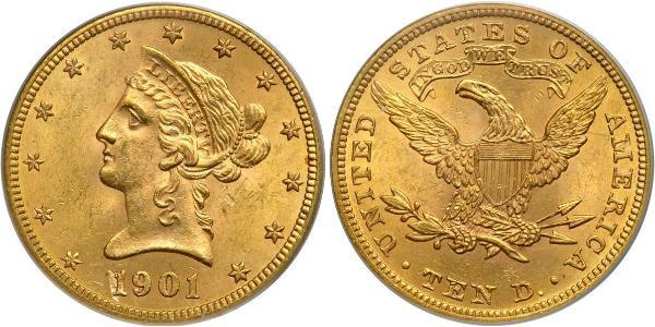 10 Доллар США (1776 - ) Золото 