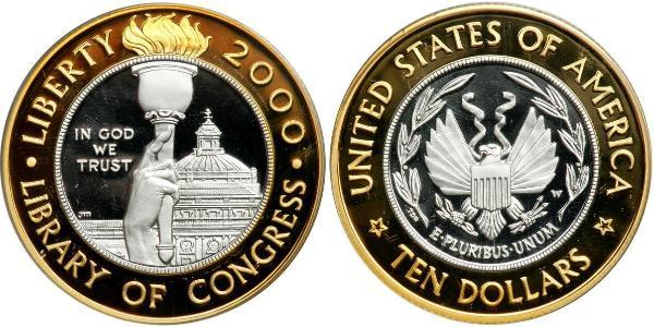 10 Доллар США (1776 - ) Золото/Платина 