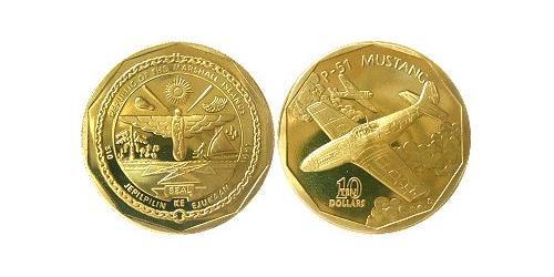 10 Доллар Маршалловы Острова Латунь 