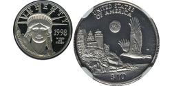 10 Доллар США (1776 - ) Платина 